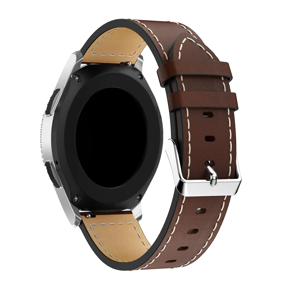 22 мм ремешок для часов Xiaomi Huami Stratos 2/1 ремешок из натуральной кожи для huawei GT ремешок для samsung Galaxy watch 46 мм ремешок