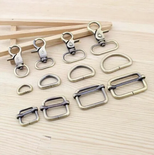 

KISSDIY 30pcs/lot 25mm Zinc alloy Lobster Clasp + D-ring + Square Buckle Spring hooks DIY Metal Bag accessory ,freeshipping