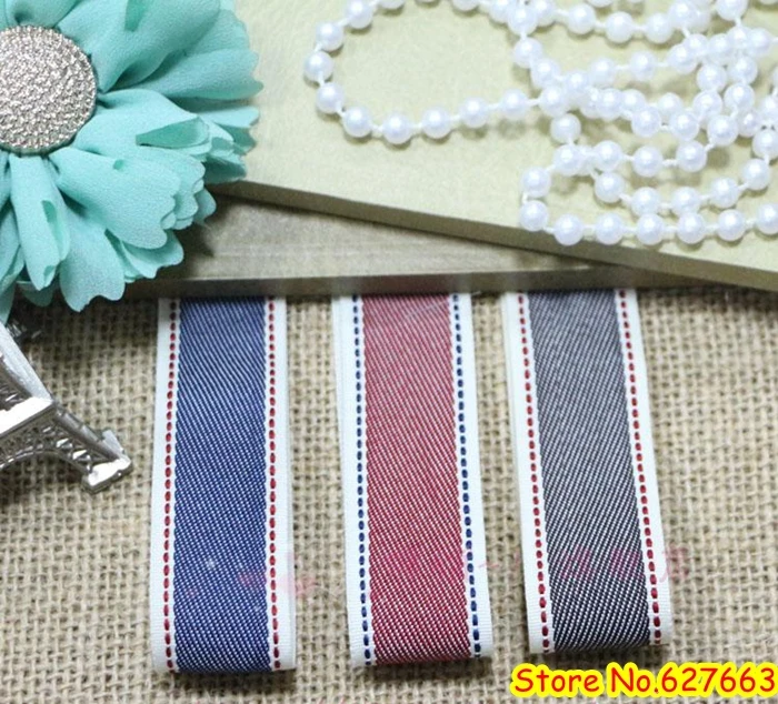 2015 New 15yards Jeans clothes Ribbon,Jeans Ribbon for Hair Bow DIY