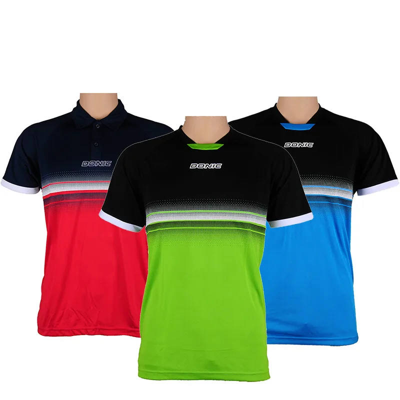 Подлинная DNOIC Летний стиль Настольный теннис рубашка для бадминтона Фитнес Спортивная футболка быстросохнущая футболка для мужчин и женщин