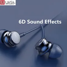 UiiSii HM7 HM9 наушники-вкладыши супер бас стерео наушники с микрофоном Металл 3,5 мм для iPhone/samsung Phone Go pro MP3