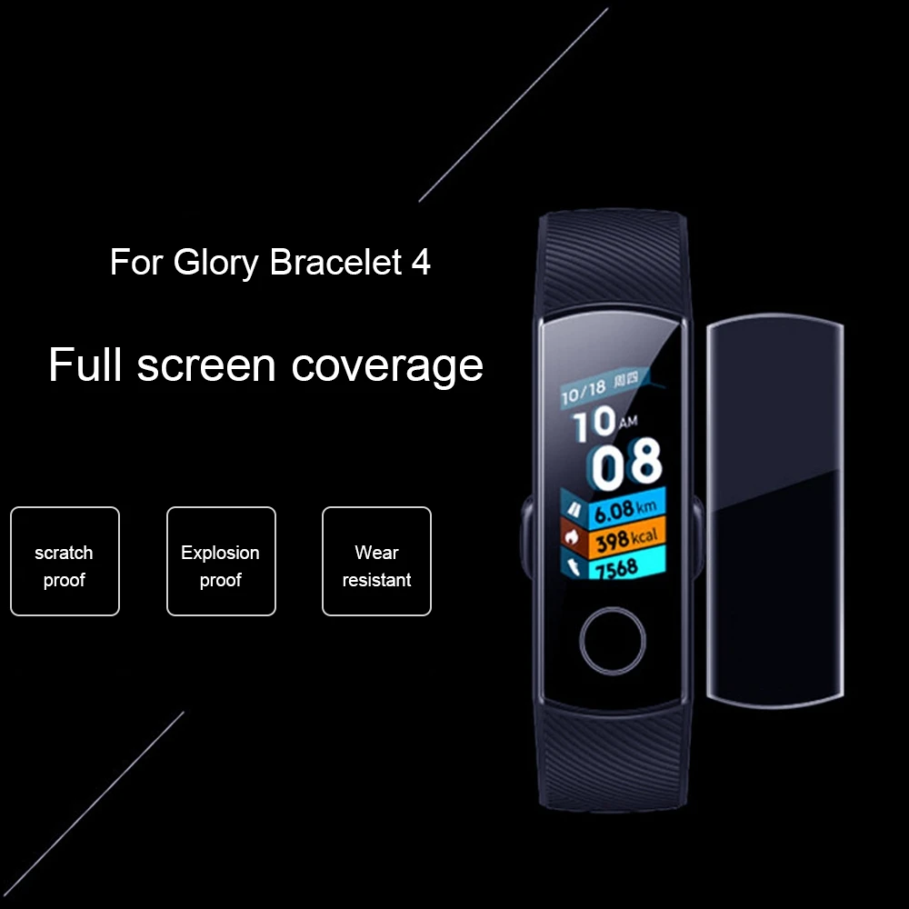 10 шт. защитная пленка для экрана Huawei Honor Band 5 4 аксессуары 5|Смарт-аксессуары| |