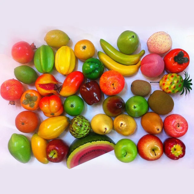 12pcs Artificial Fruits Simulation Fruit Fake Vegetables DIY Gift Home