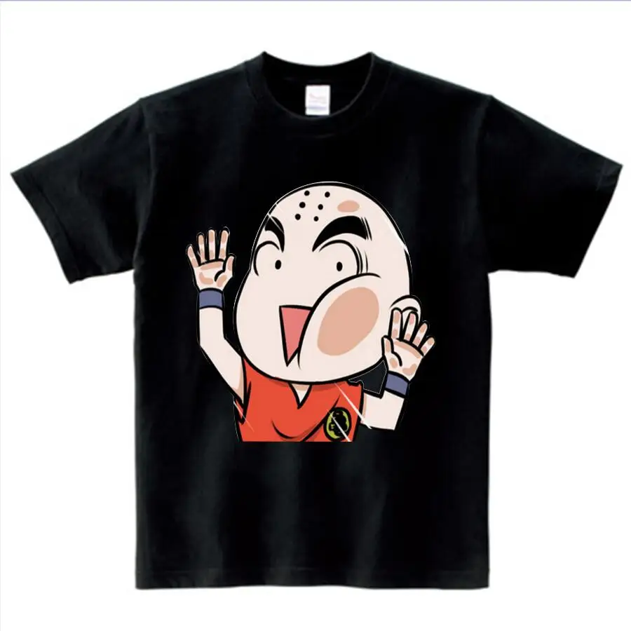 black childreT-shirt Xiao Lin/Коллекция года, летняя футболка с принтом Dragon Ball Goku из модала Детские футболки с аниме рисунком, одежда для маленьких девочек, NN - Цвет: black childreT-shirt