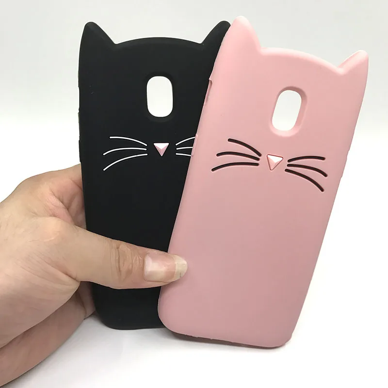 For Samsung Galaxy J5 Pro J7 2017 3D Cartoon Cat Stitch Soft 