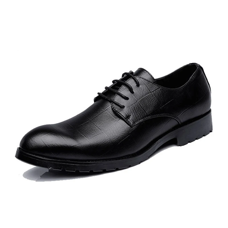 REETENE/Новые весенние модные оксфорды, деловые мужские туфли из натуральной кожи, мужские туфли на плоской подошве, мужские свадебные туфли