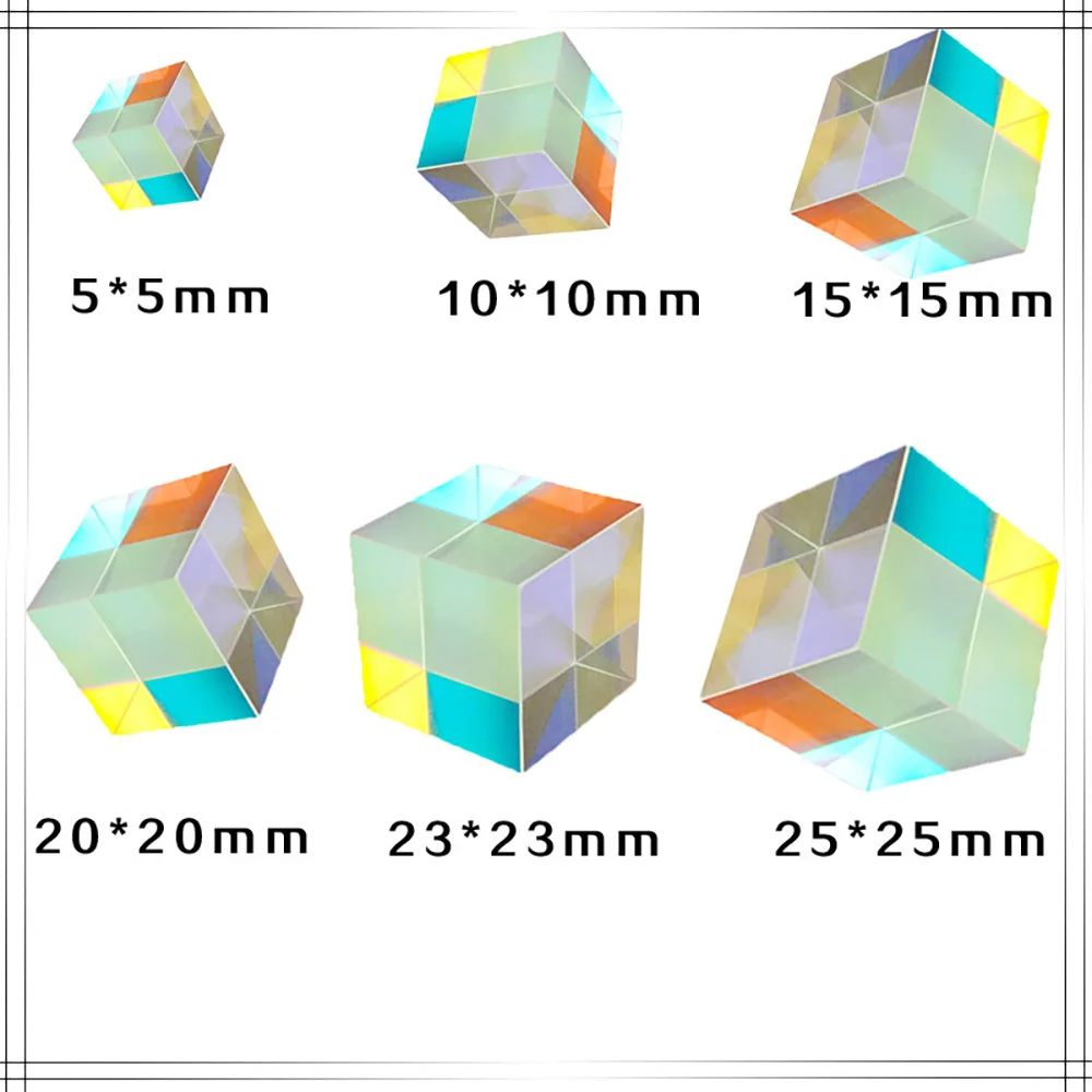 Новинка, кубический дефектный крест, дихроическая призма, RGB, комбинированный сплиттер, стеклянный декор, Квадратный Кубик, RGB Обучающие инструменты, украшения
