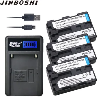 

3pc NP-FM50 NP FM50 FM55H Rechargeable Li-ion Battery +LCD USB Charger For Sony Alpha A100 DSLR-A100 A100K CCD-TRV408 DCR-PC105