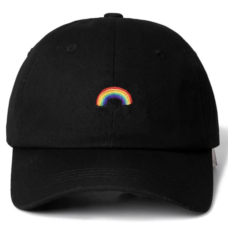 

New Rainbow Cap Quality Snapback Cap Cotton Baseball Cap For Men Women Adjustable Hip Hop Dad Hat Garros Casquette