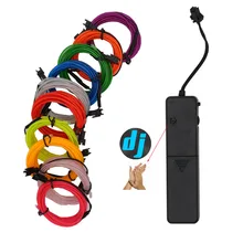 1 м/3 м/5 м Гибкий неоновый светильник светящийся EL провод веревка лента кабельная полоса светодиодный неоновый свет Обувь Одежда автомобиль водонепроницаемый светодиодный с 3 в