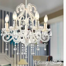 Арт-деко розовая люстра смешанные Цвет белый Цвет E14 светодиодный Гостиная лампы в виде свечей Роскошная акриловая хрустальная люстра освещение