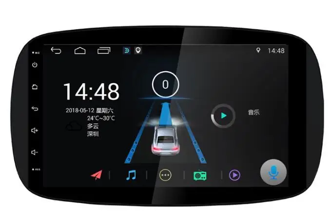

9" Quad core android 6.0 Car GPS radio Navigation for Smart Fortwo 2016 with 4G/Wifi DVR OBD mirror link 1080P