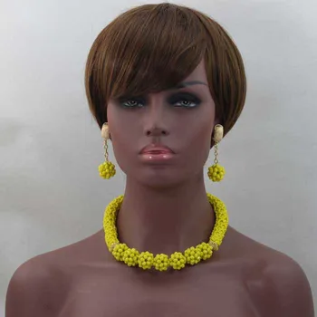 

Charming Yellow Crystal Bridal Jewelry Sets Marvelous Costume Wedding Jewelry Set Wholesale Free Shipping hx300