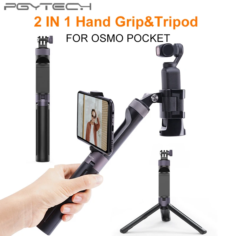 Hand Grip Adjustable Extension Pole Monopod Tripod Selfie Stick for iPhone GoPro Hero 7 6 5 DJI Osmo Pocket 