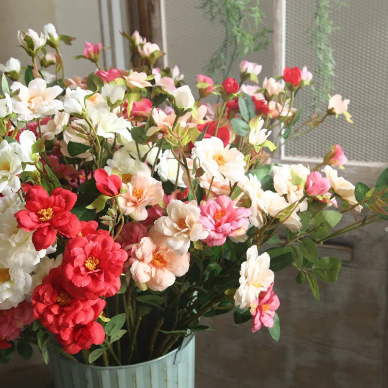 Cloth Simulation Rose Flower Artificial Peach Blossom Chinese Fake For Wedding Decoration | Дом и сад