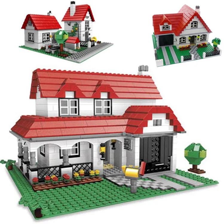 

Creative Series Castle the American Style House Villa Building Blocks 761pcs Bricks Toys