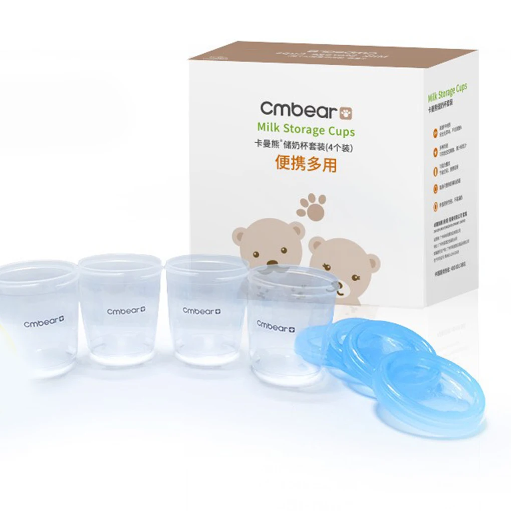 

Brand New 180ml Breast Milk Storage Cup Baby Food Fruit Juice Storage Bowl Feeding Candy Container 4PCS/Set