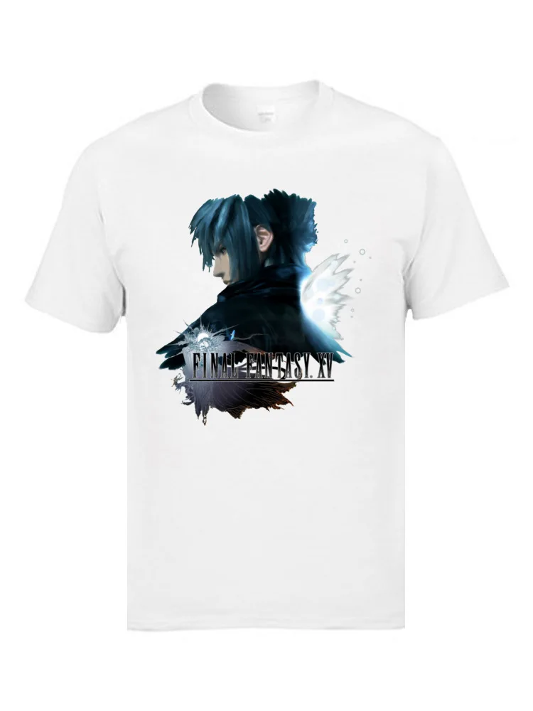 Leisure Hip hop Top T-shirts Classic VALENTINE DAY Short Sleeve O-Neck Tees Pure Cotton Mens Cool Tops T Shirt Noctis Final Fantasy XV version 1 9694 white