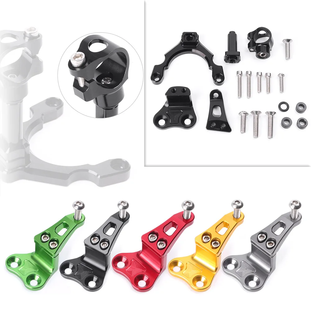 

Steering Damper Stabilizer Bracket Mounting Holder Set For Kawasaki Z900 2017 2018 Motorbike Spare Parts Accessory Aluminum