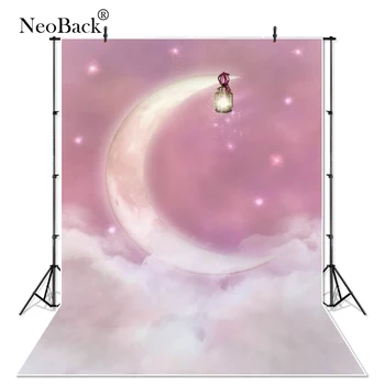 

NeoBack 5x7ft Vinyl Cloth Moon Light Star Night view Photo Backgrounds Printed Children Photo Backdrops Studio Backdrops B0649