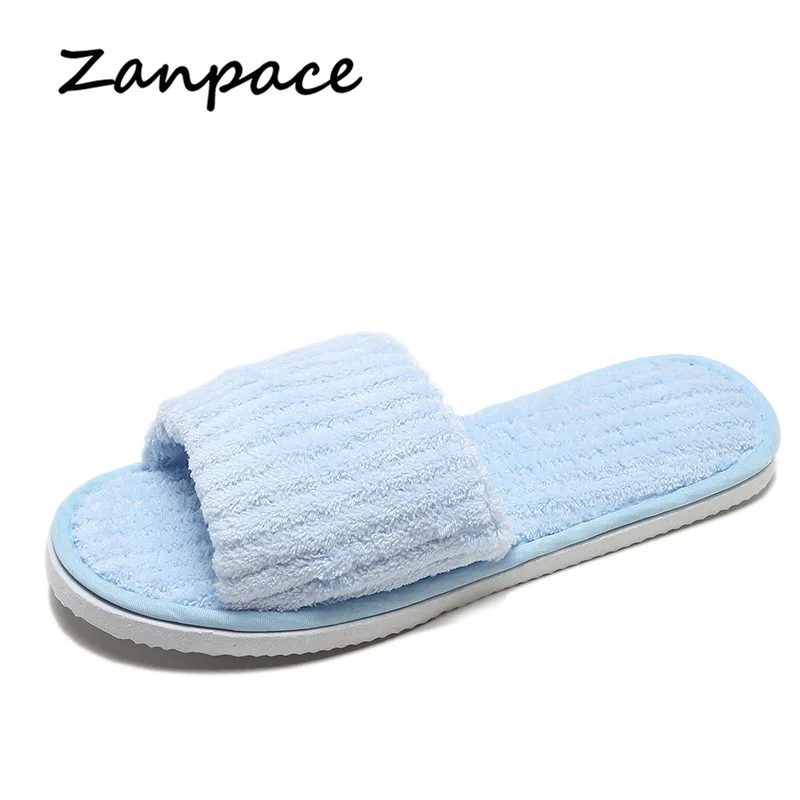 

Zanpace New Fur Slippers Indoor Women Home Flip Flops Winter Ladies Non-Slip Soft Plush Slippers Bedroom zapatos de mujer