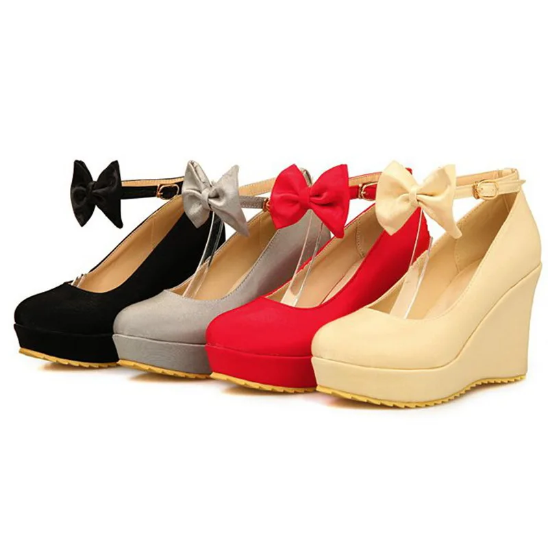 REAVE CAT/обувь больших размеров 30-50 женские туфли на танкетке и высоком каблуке, весенние туфли с пряжкой для женщин, повседневная обувь, 4 цвета, распродажа, QL5084