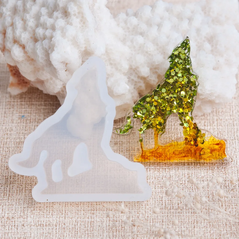 

Silicone Resin Mold For Jewelry Making Wolf White 38mm(1 4/8") x 38mm(1 4/8"), 1 Piece