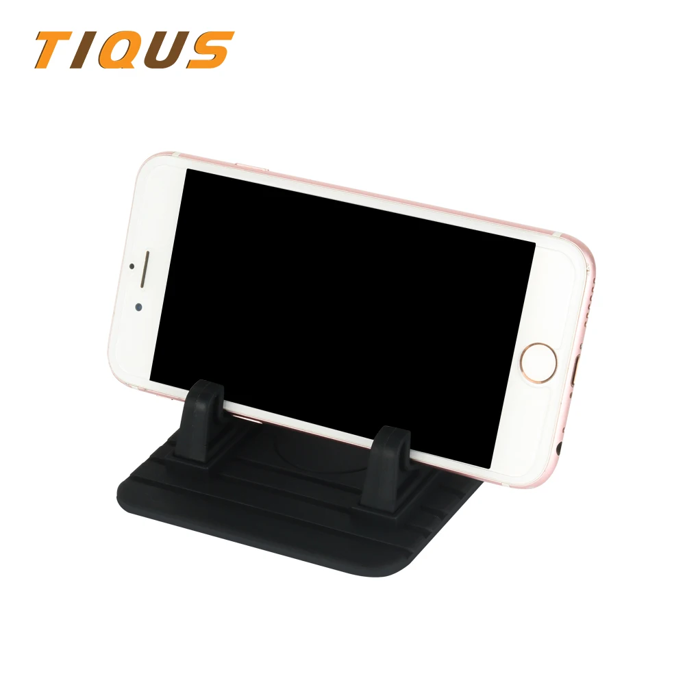 TIQUS Многофункциональный силиконовый держатель для мобильного телефона Универсальный Автомобильный держатель для телефона для Xiaomi huawei Настольный держатель для телефона - Цвет: Black