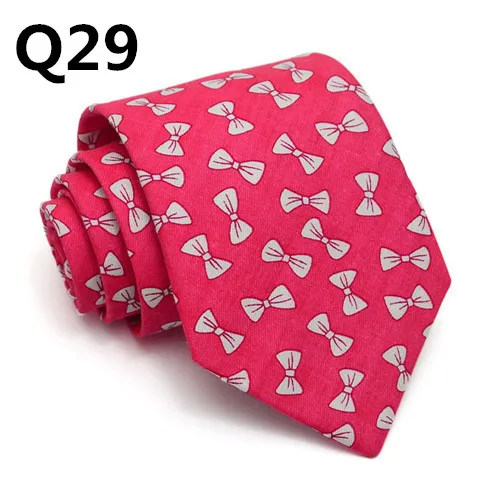 Для мужчин шеи галстук Цветочные Свадебные Бизнес Галстуки мужской костюм аксессуары цветочным узором галстук высокого Качественный хлопок галстук FR18686 - Цвет: Q29
