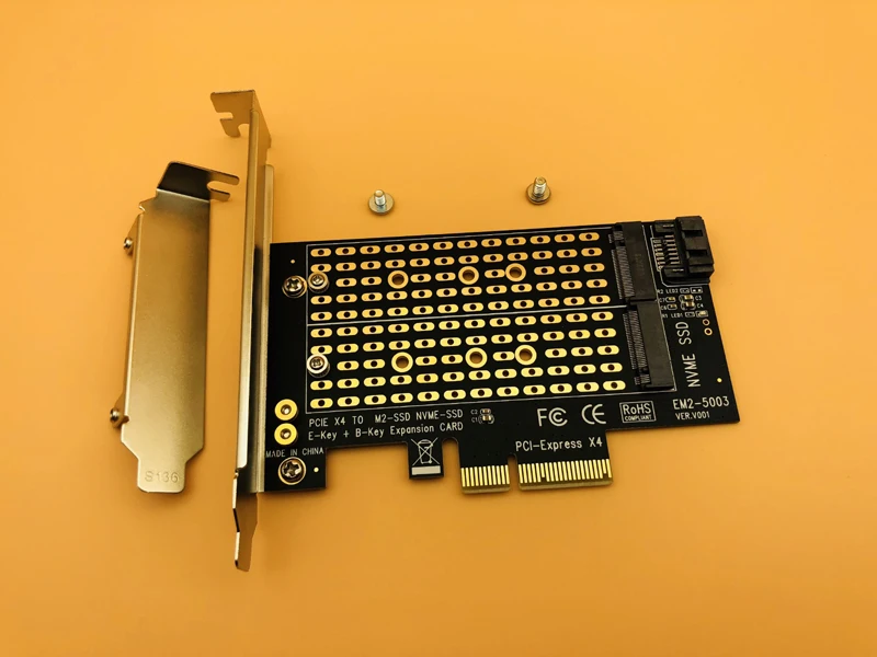 M.2 NVMe SSD PCIE X4 к адаптер NGFF M ключ B двойной Интерфейс карты Поддержка PCI Express 3,0 2230 2242 2260 2280 Размеры M2 SSD