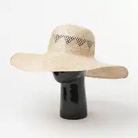 01901-HH7313 2019 new desige belt summer handmade sisal wind brim fedoras cap men women leisure panama hat