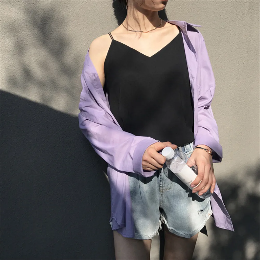 Boyfriend Style Casual Vacation White Long Blouse Women Summer Women Long Sleeve Shirt Blouse High quality loose Blouse Tops (18)