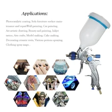 601 комплект аэрографа HVLP пневматический пистолет-распылитель для гравитационной подачи краски набор аэрографов из нержавеющей стали 1,4 мм 1,7 мм 2,0 мм распылитель