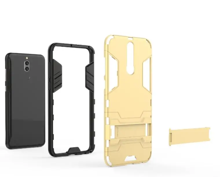 100pcs/lot free shipping Stand PC+TPU 2 in 1 Hybrid Armor Case For Huawei Mate 10 Lite/Maimang 6/Honor 9i/Nova 2i/Mate 10