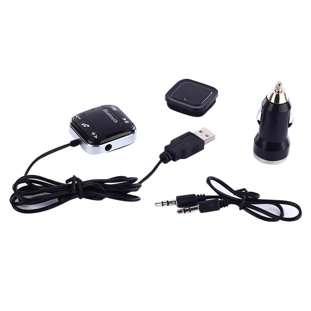 

Car Wireless Bluetooth Receiver FM Transmitter MP3 Player 3.5mm AUX Dual USB Car Charger Handfree