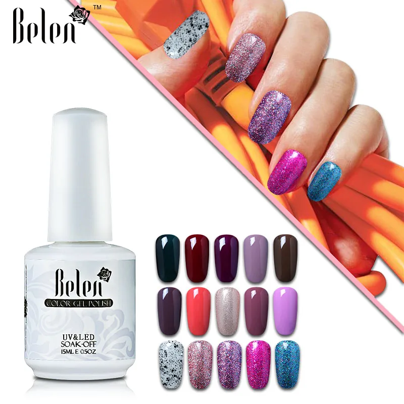 Belen 15ml UV Gel Lacquer UV Curing Nail Polish Gelishgel Top Manicure Nails Manicure Brand Top