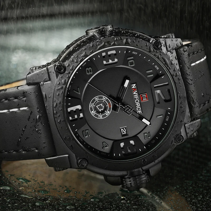 Часы наручные NAVIFORCE Мужские кварцевые брендовые Роскошные спортивные