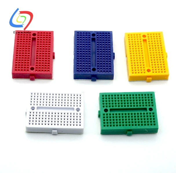 

EYEWINK 50pcs SYB-170 5 Colors Mini Solderless Breadboard Prototype Experiment Test Protoboard 170 Tie-Points For Arduino Shield