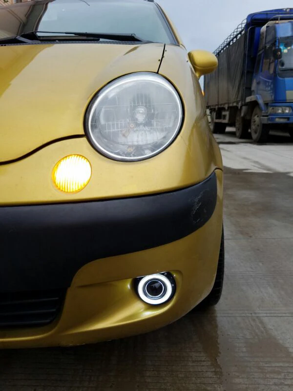 EOsuns УДАРА Ангел глаз светодиодные противотуманные фары светильник led DRL + туман