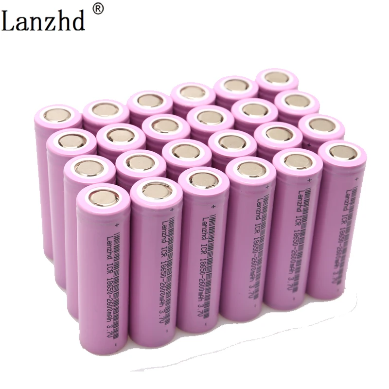 24 шт 18650 батареи для samsung батарея перезаряжаемая Li-lon 3,7 V 2600 mAh батарея для электрической игрушка-сверло электронные сигареты