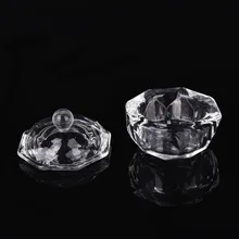 1 Piece Acrylic Powder Dappen Dish Transparent Acrylic Liquid Glass Crystal Glass Cup For Acrylic Nail Art Clear White Color Kit