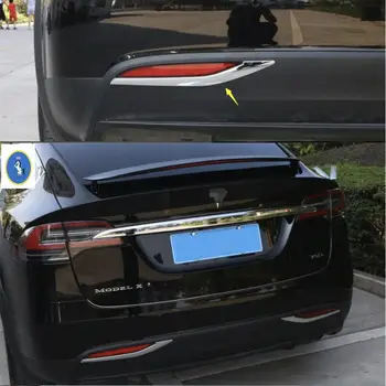 

Yimaautotrims Auto Accessory Chrome Tail Trunk Rear Fog Lights Lamps Cover Trim 2 Piece Fit For Tesla Model X 2016 2017 2018