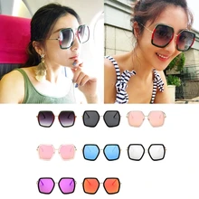 8 цветов большая оправа блестящие солнцезащитные очки для женщин квадратные G красные зеленые Брендовые очки дизайнерские модные женские оттенки