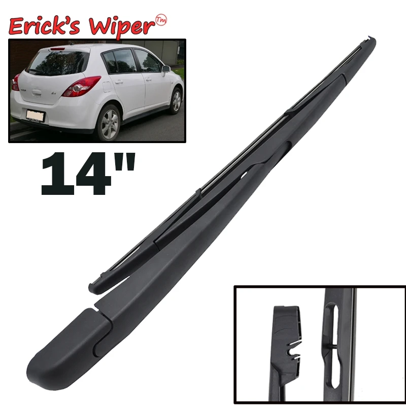 Набор задних стеклоочистителей Erick's Wiper 14 дюймов и рычага для Nissan Tiida C11 2007 2012
