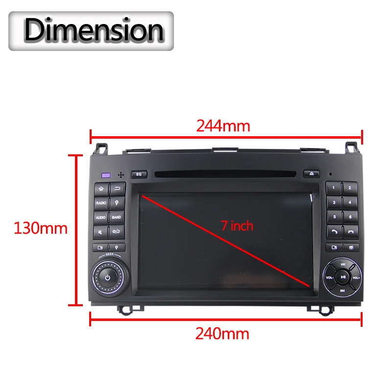 Sale 1024X600 Android 6.0.2 Octa Core Car DVD For Mercedes Benz Sprinter W169 W245 W906 Viano Vito W639 3G WIFI GPS Navigation Radio 20