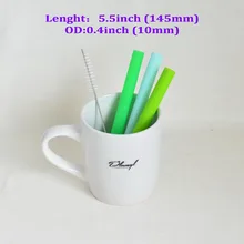 50 шт./лот для силиконовые трубочкой, recycleable трубы для детей события и вечерние соломы, соломинкой Для чай с молоком
