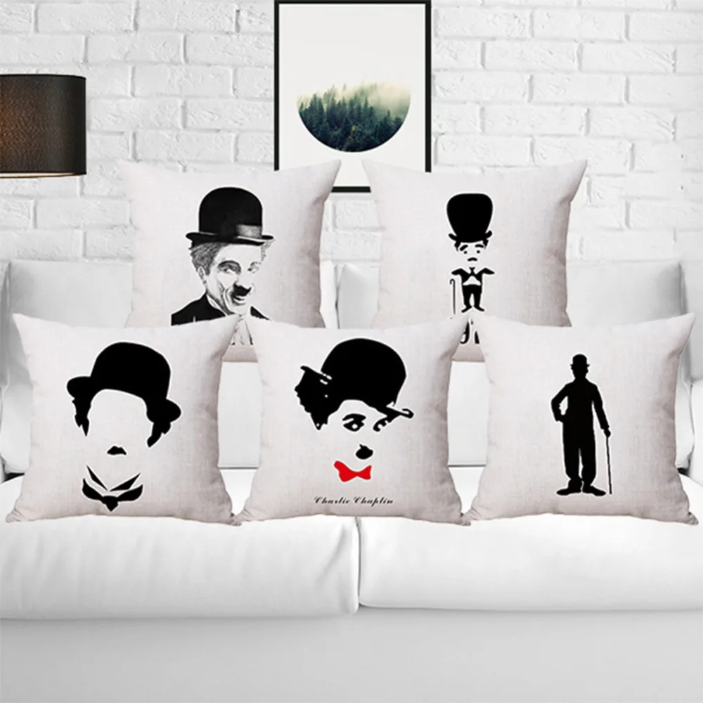 

Pop Art Portrait Style Throw Pillow Cover Linen Cushion Decorative Sofa Chair Square Cushion Cover Decor Pillowcase