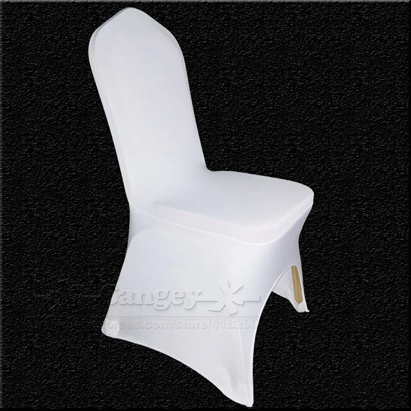 50 PCS White Polyester Spandex Chair Covers for Weddingsin Chair Cover