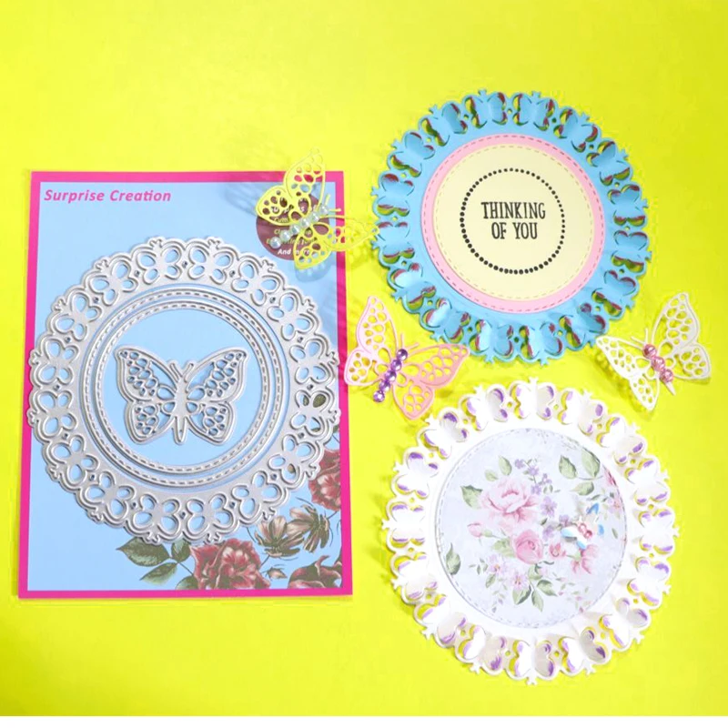 

Cutting dies 3D Frame butterfly Scrapbooking DIY Craft Metal Stencil