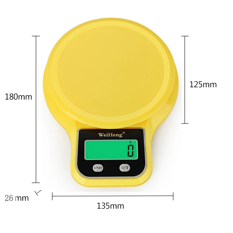 Принимает массу весом до 5 кг/1 г кг/3 кг/0,1g Кухня цифровой шкалой Еда электронные весы зеленый Подсветка Многофункциональные кухонные весы для выпечка Чай